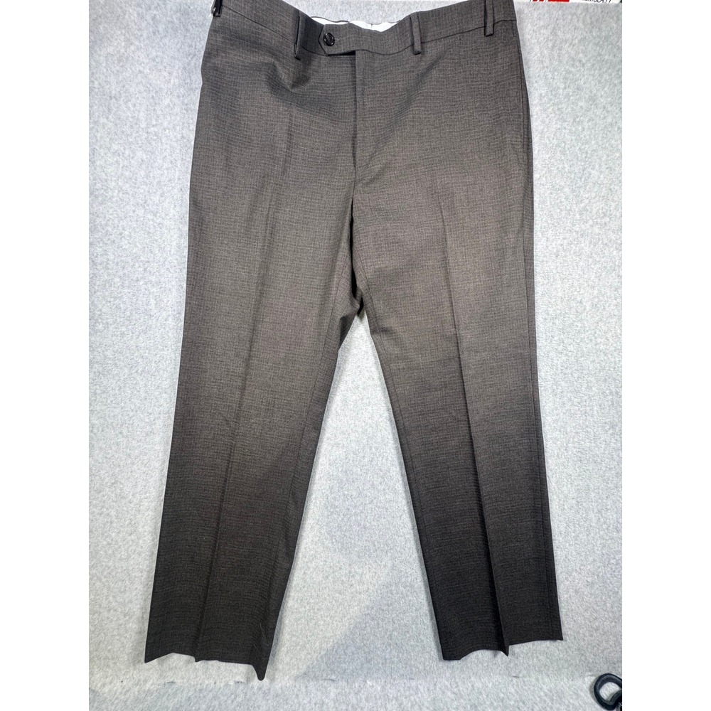 Ralph Lauren Comfort Flex Mens Slim Fit Grey Micro Pattern Dress Pants 38x31.5